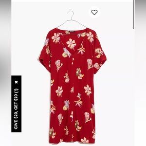 Madewell size small red floral dress